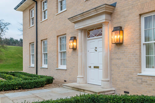 Half Column Portico In Burgundian Limestone.