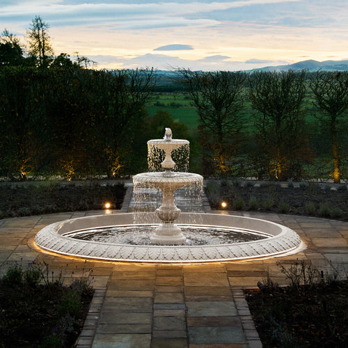 Double Tier Fountain In Portuguese Limestone