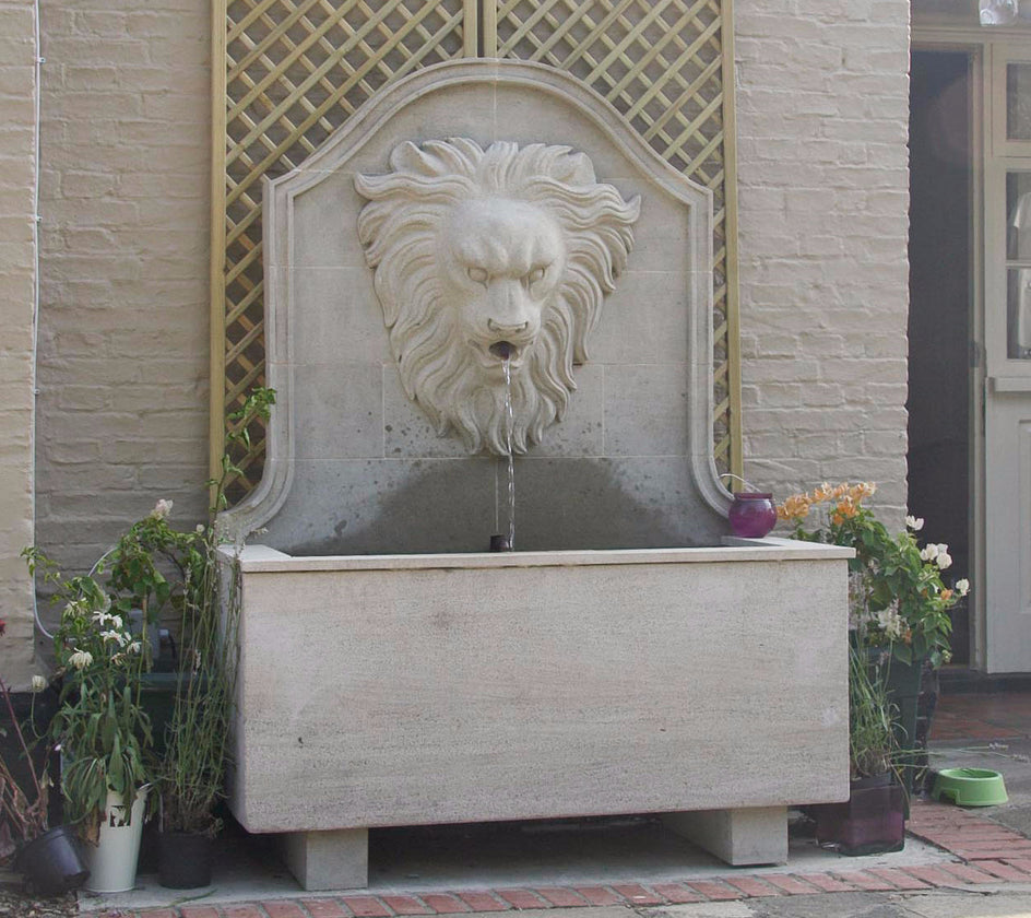 Lions Head & Trough Fountain. (Sandstone)