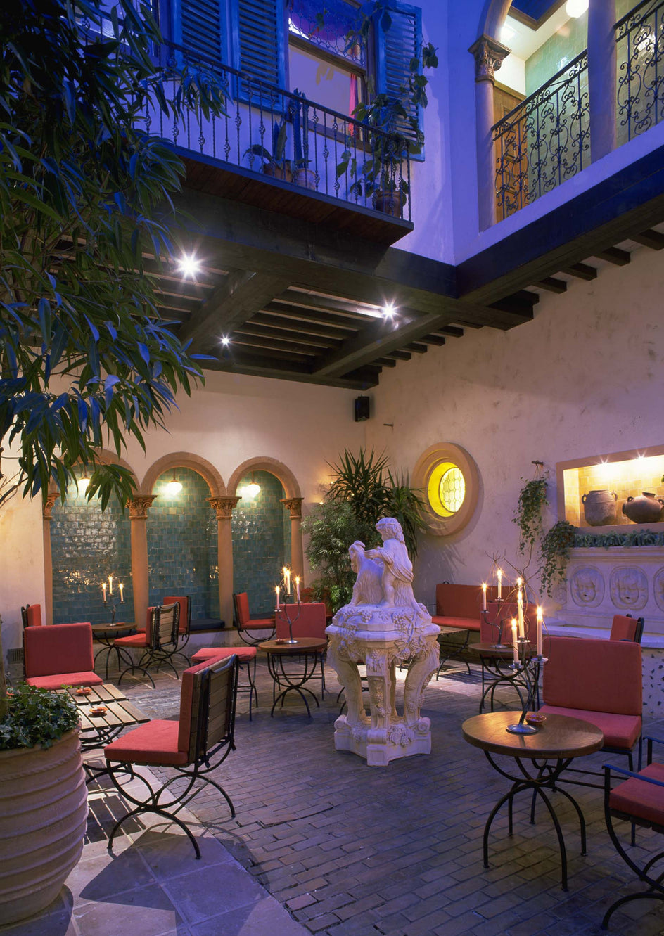 24. Bespoke Marble Statues and Wall Fountain