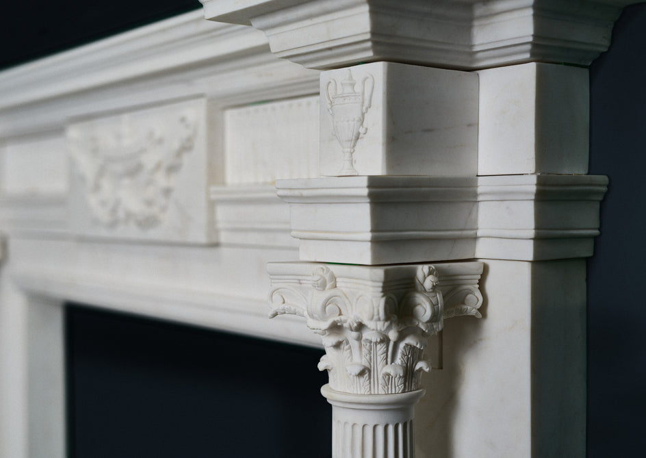 Adam Corinthian. (White Marble)
