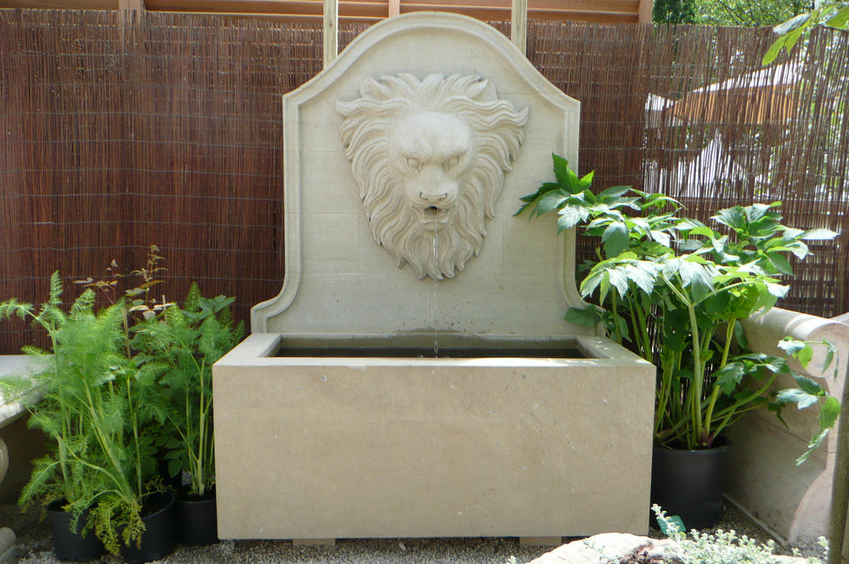 Lions Head & Trough Fountain. (Sandstone)