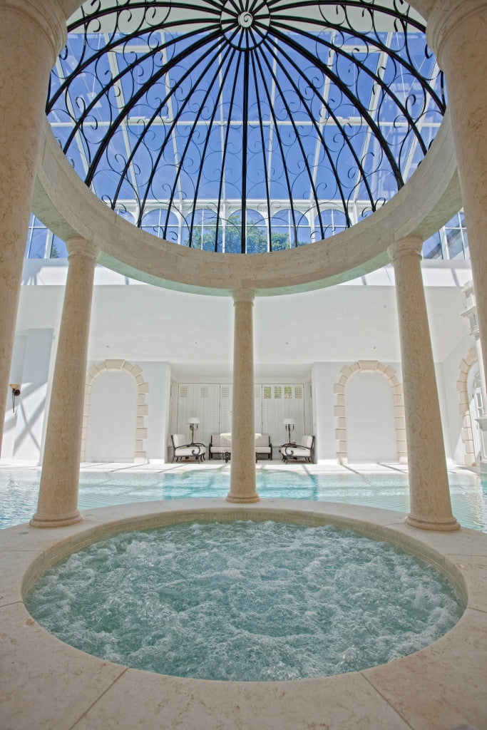 34. Bespoke Marble Jacuzzi Temple Detail
