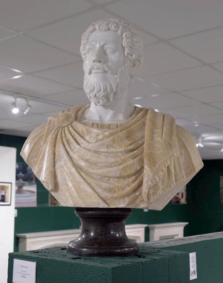 Roman Bust. (Songxiang Mix Marble)