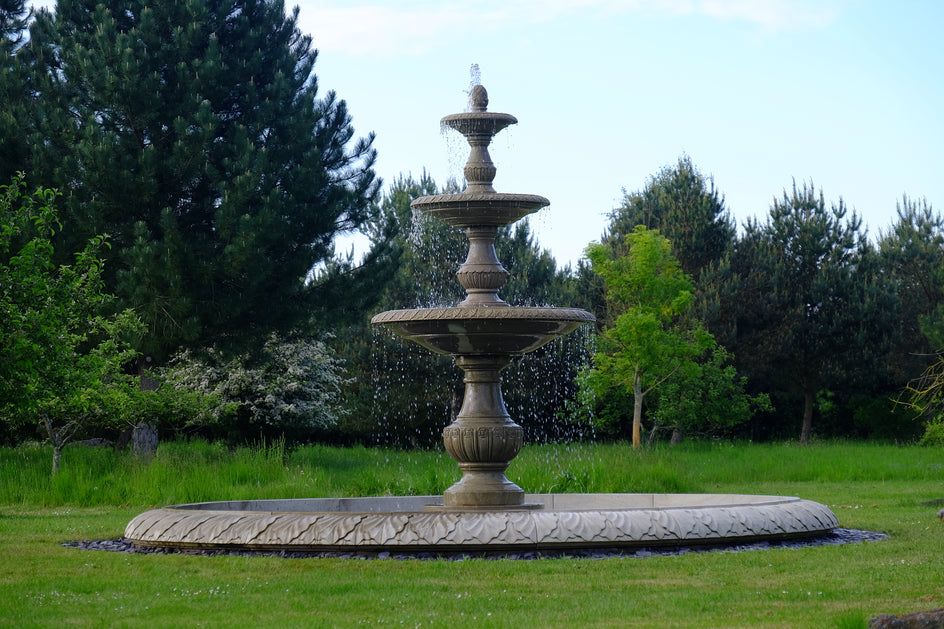 Triple-Tier Fountain & Surround (Sandstone)