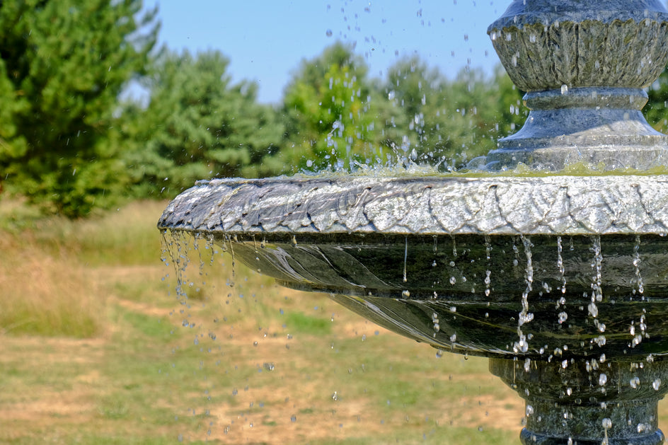 Triple Tier Fountain & Surround (Green Marble)