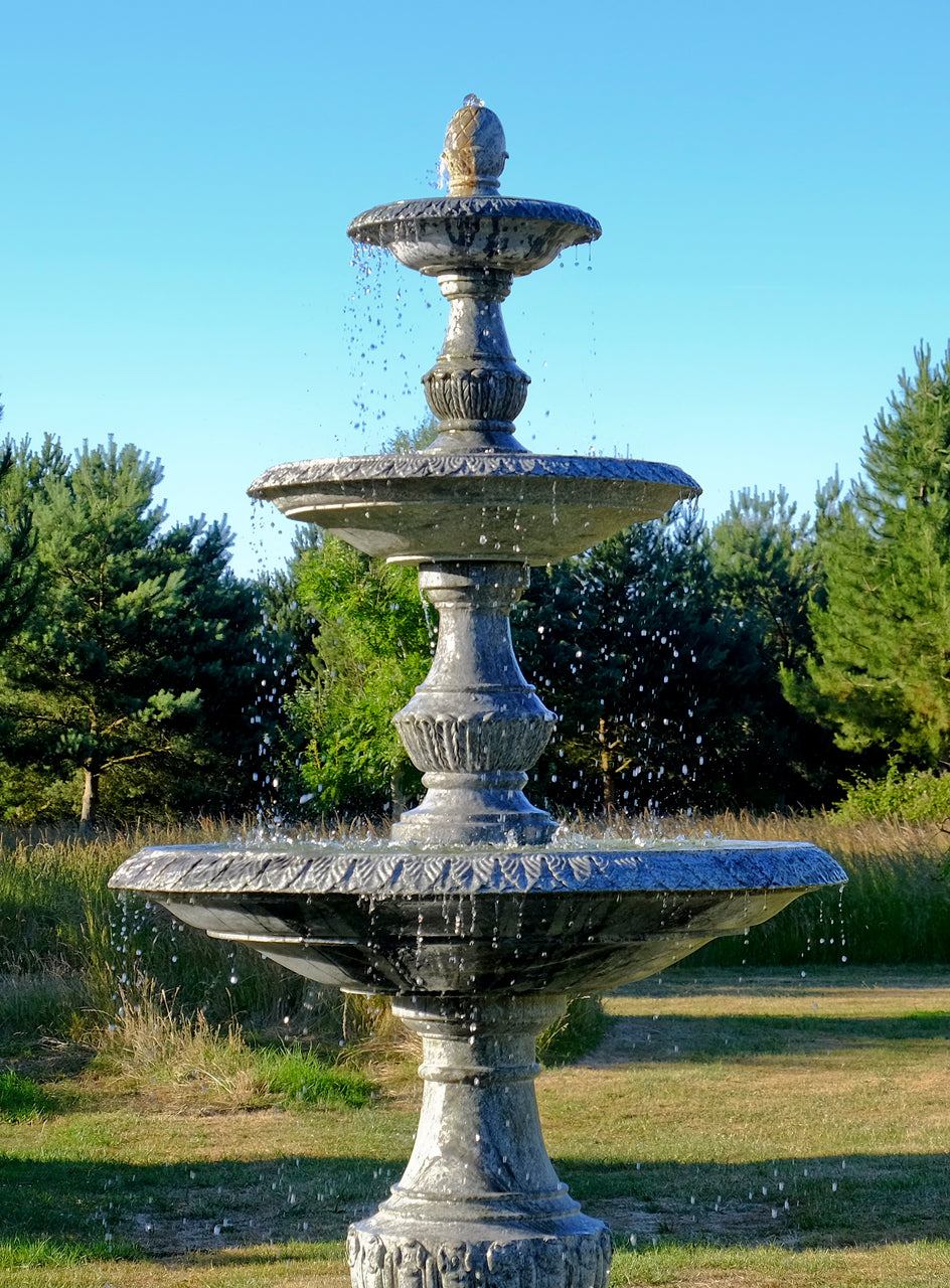 Triple Tier Fountain & Surround (Green Marble)