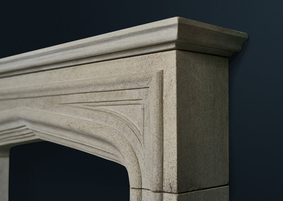 Elizabethan Fireplace. (Sandstone)