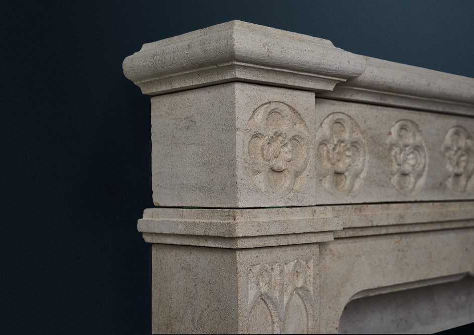Tudor Rose. (Burgundian Limestone)