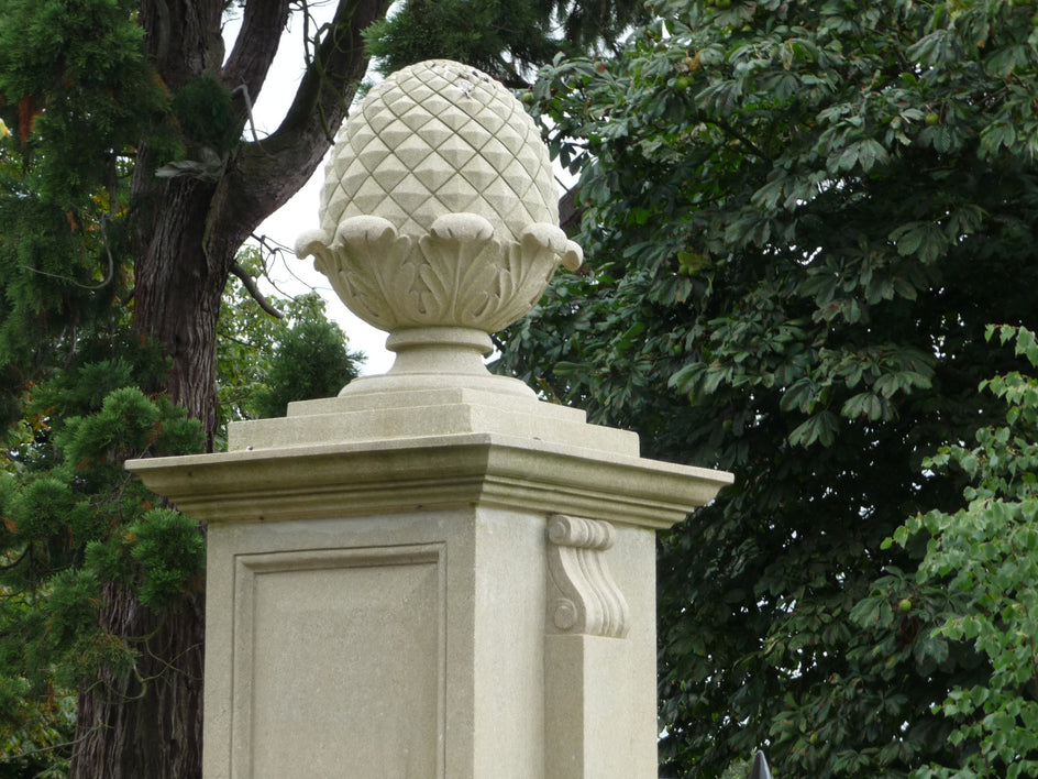52. Bespoke Stone Pineapple for Entrance Gates