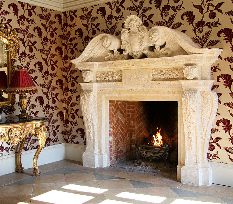 7. Bespoke Travertine Woburn Abbey fireplace