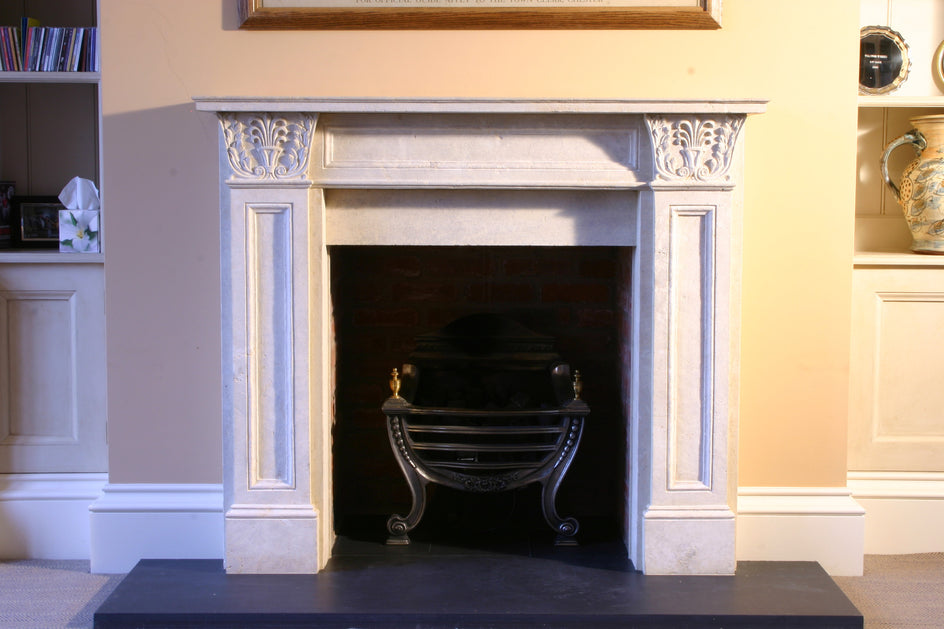 20. Bespoke Limestone Acunthus Fireplace