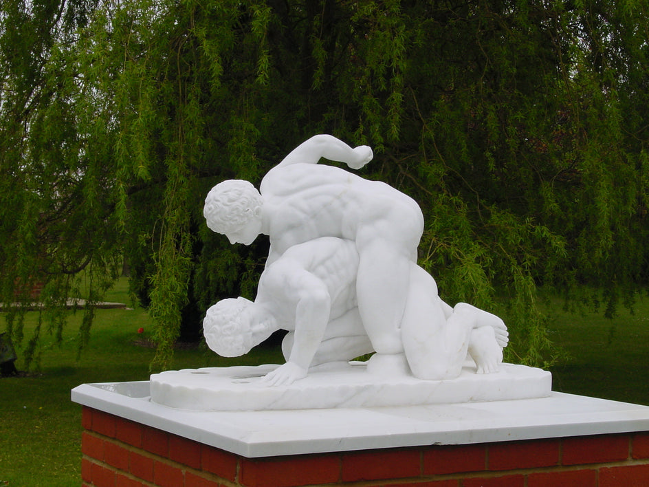 48.  Bespoke "Wrestlers" Marble Statue